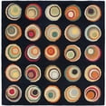 thumbnail image 1 of SAFAVIEH Soho Kendall Geometric Wool Area Rug, Black/Multi, 6' x 6' Square, 1 of 10