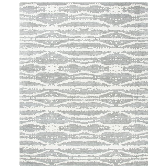 SAFAVIEH Soho Kiaran Abstract Area Rug, Grey/Ivory, 7'6" x 9'6"