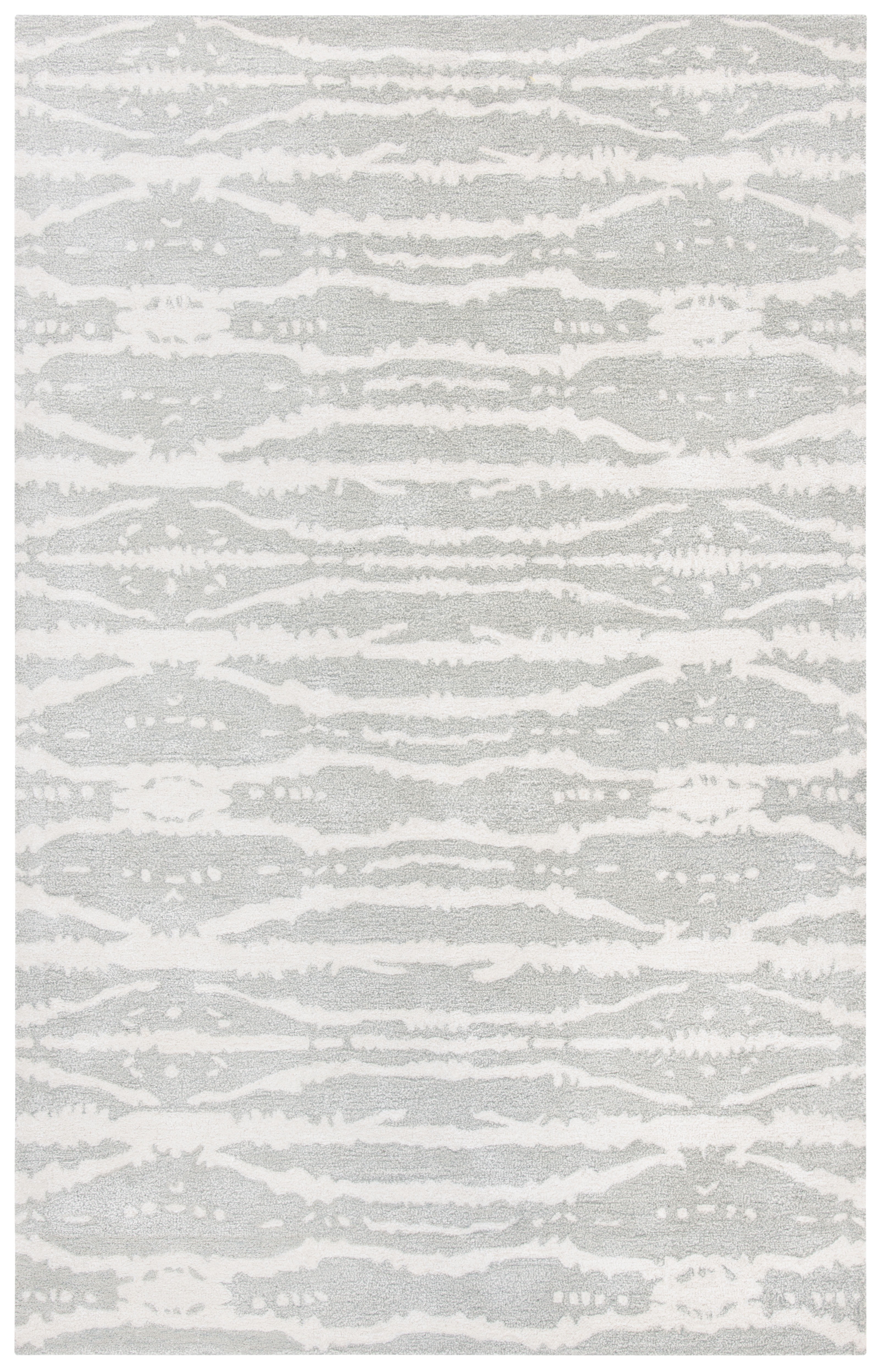 SAFAVIEH Soho Kiaran Abstract Area Rug, Light Grey/Ivory, 3'6" x 5'6"
