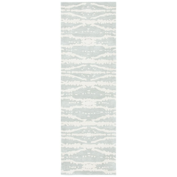 SAFAVIEH Soho Kiaran Abstract Runner Rug, Light Grey/Ivory, 2'6" x 8'