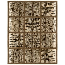 SAFAVIEH Soho Lacework Animal Area Rug, Beige/Brown, 8'3" x 11'