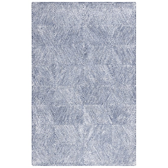 SAFAVIEH Soho Lauren Abstract Area Rug, Navy/Ivory, 6' x 9'