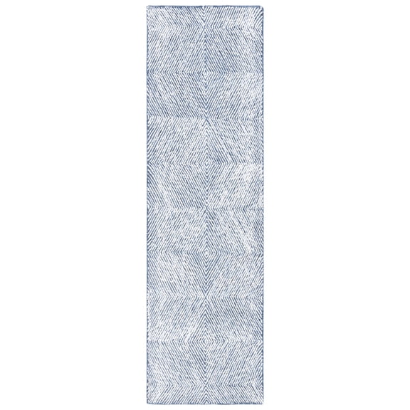 SAFAVIEH Soho Lauren Abstract Runner Rug, Navy/Ivory, 2'3" x 8'