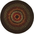 thumbnail image 1 of SAFAVIEH Soho Leanne Geometric Wool Area Rug, Brown/Gold, 8' x 8' Round, 1 of 4