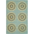 thumbnail image 1 of SAFAVIEH Soho Leanne Geometric Wool Area Rug, Light Blue/Multi, 3'6" x 5'6", 1 of 10