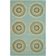 thumbnail image 1 of SAFAVIEH Soho Leanne Geometric Wool Area Rug, Light Blue/Multi, 7'6" x 9'6", 1 of 10