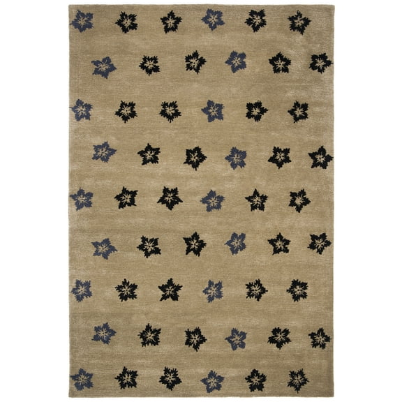 SAFAVIEH Soho Liam Geometric Wool Area Rug, Sage/Black, 2' x 3'