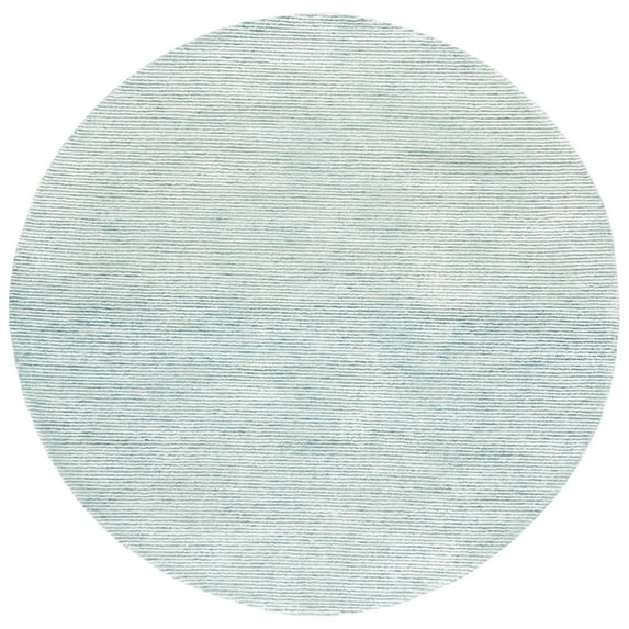 SAFAVIEH Soho Louella Solid Area Rug, Turquoise/Ivory, 6' x 6' Round