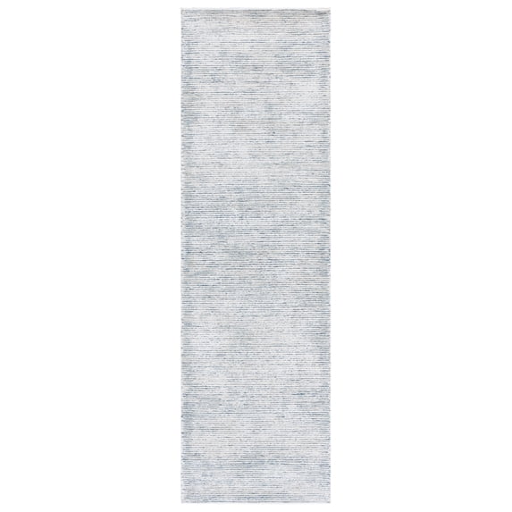 SAFAVIEH Soho Louella Solid Runner Rug, Blue/Ivory, 2'3" x 8'