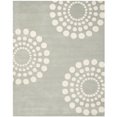 thumbnail image 1 of SAFAVIEH Soho Louise Polka Dots Wool Area Rug, Grey/Ivory, 7'6" x 9'6", 1 of 8