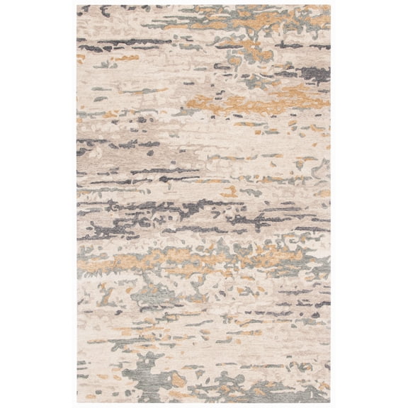 SAFAVIEH Soho Lue Abstract Area Rug, Beige/Grey, 4' x 6'
