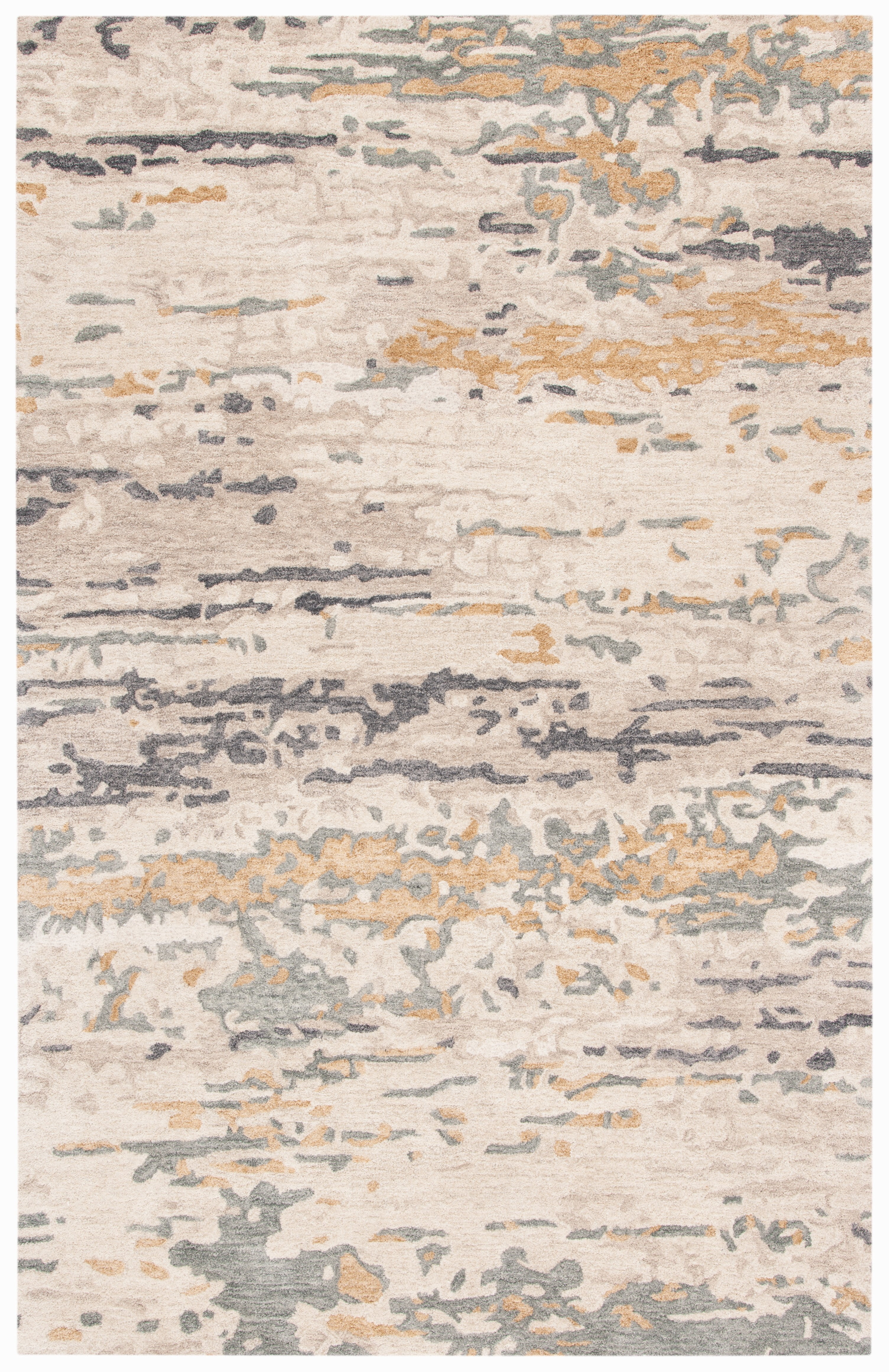 SAFAVIEH Soho Lue Abstract Area Rug, Beige/Grey, 5' x 8'