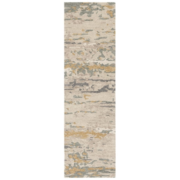 SAFAVIEH Soho Lue Abstract Runner Rug, Beige/Grey, 2'3" x 8'