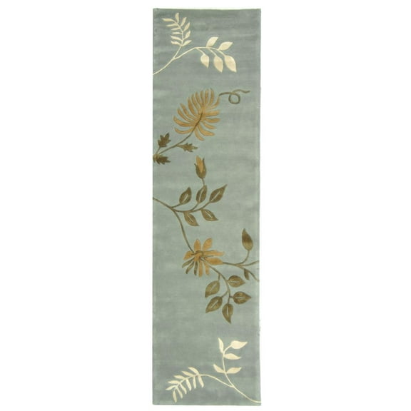 SAFAVIEH Soho Mable Floral Runner Rug, Light Blue, 2'6" x 22'
