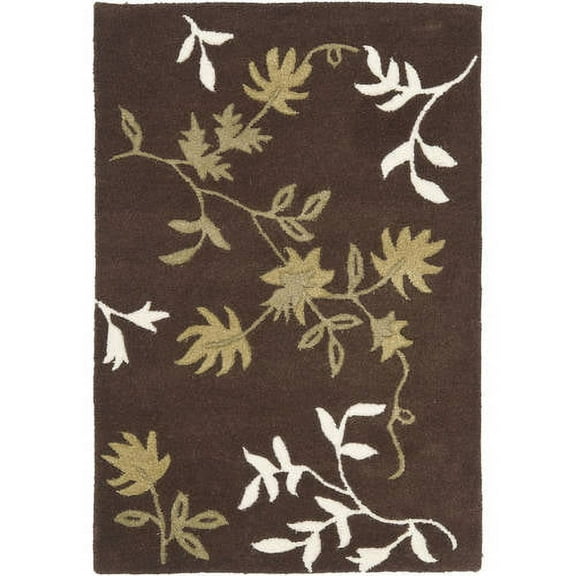 SAFAVIEH Soho Mable Floral Wool Area Rug, Brown, 2' x 3'