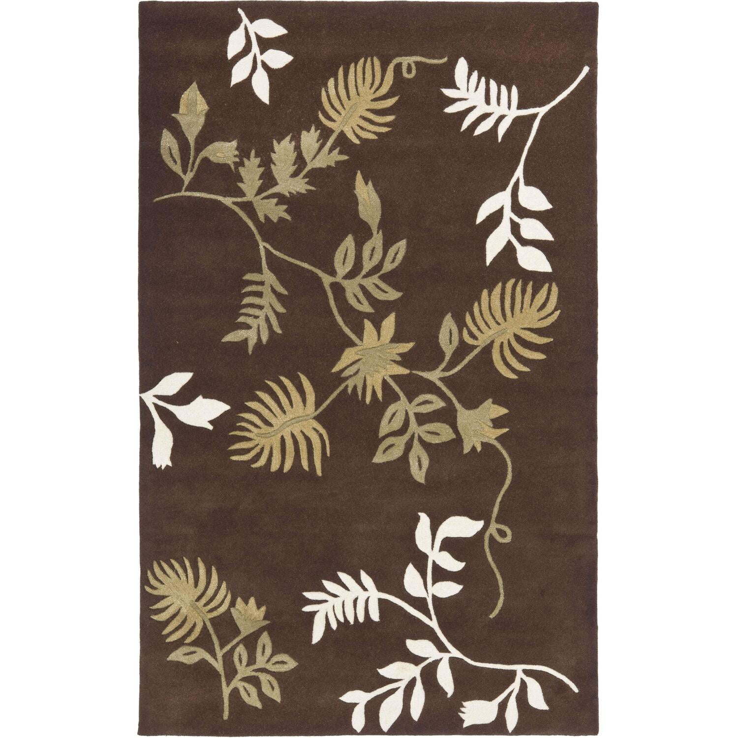 Handmade Tufted Gray Wool & Viscose 5' x 8' Rectangular Rug