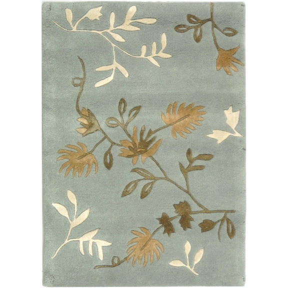 SAFAVIEH Soho Mable Floral Wool Area Rug, Light Blue, 2' x 3'