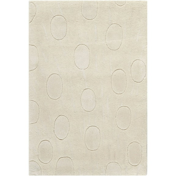 SAFAVIEH Soho Maci Polka Dots Wool Area Rug, White, 2' x 3'