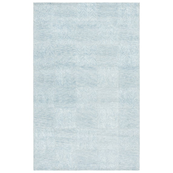 SAFAVIEH Soho Mansel Geometric Area Rug, Light Blue, 4' x 6'