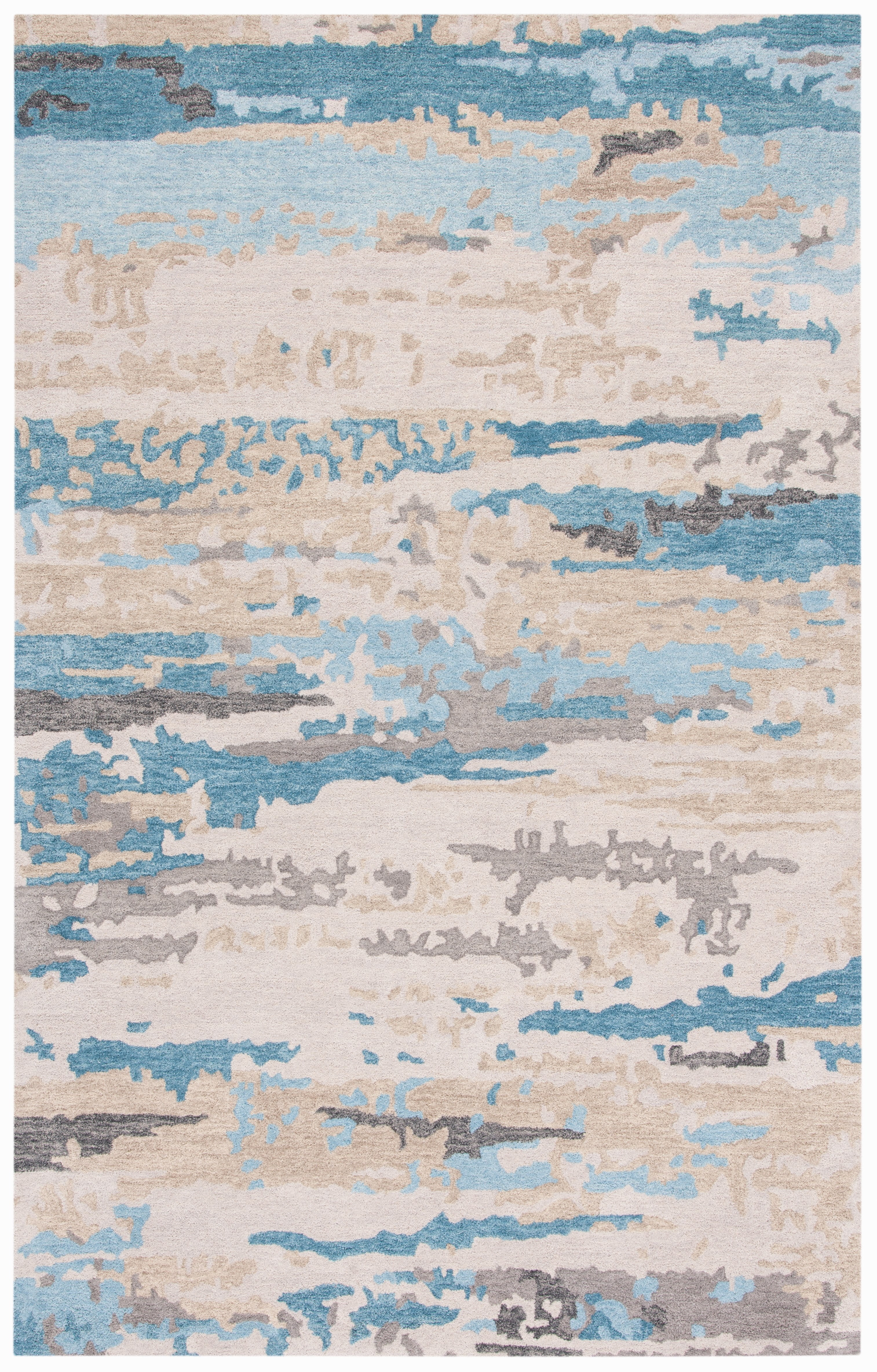 SAFAVIEH Soho Marcus Abstract Area Rug, Beige/Blue, 4' x 6'
