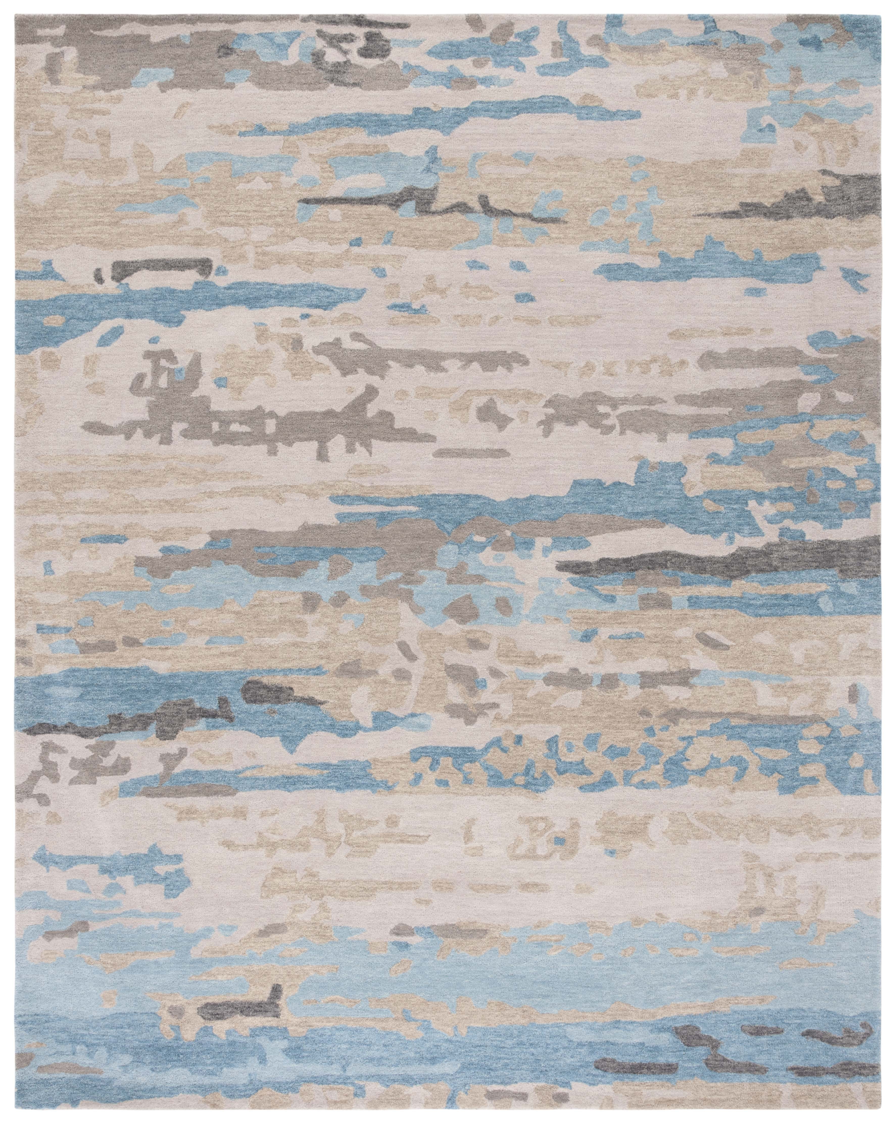 SAFAVIEH Soho Marcus Abstract Area Rug, Beige/Blue, 8' x 10'
