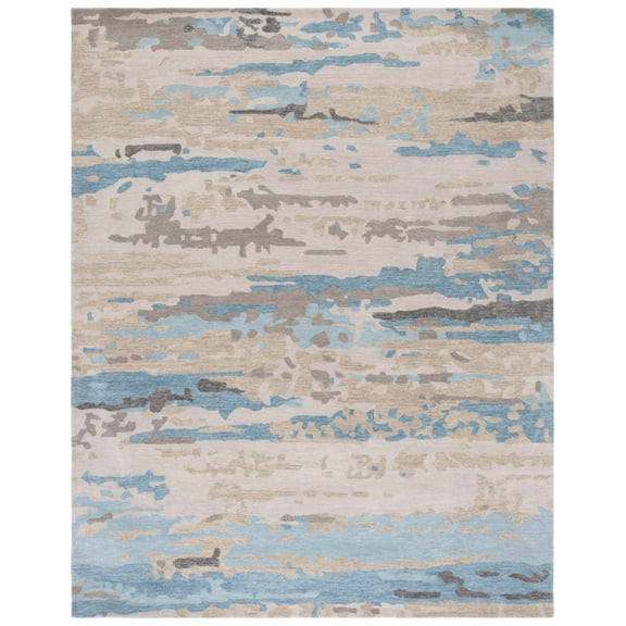 SAFAVIEH Soho Marcus Abstract Area Rug, Beige/Blue, 8' x 10'