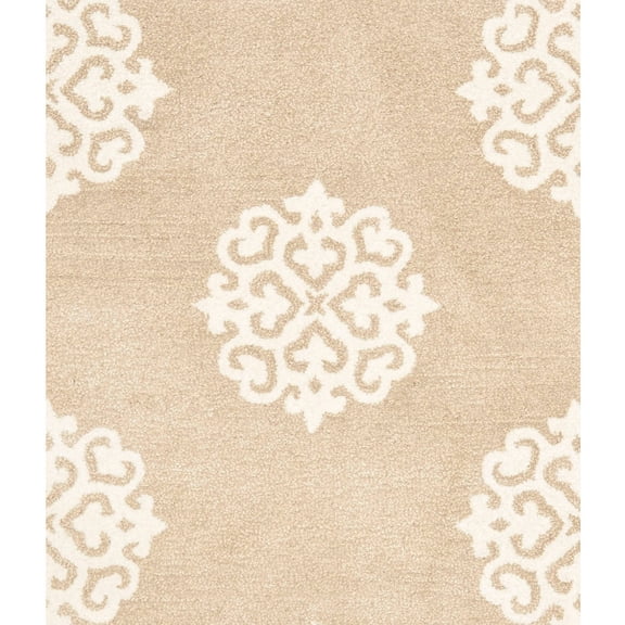 SAFAVIEH Soho Maui Geometric Wool Area Rug, Beige/Ivory, 2' x 3'