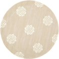 thumbnail image 1 of SAFAVIEH Soho Maui Geometric Wool Area Rug, Beige/Ivory, 6' x 6' Round, 1 of 9