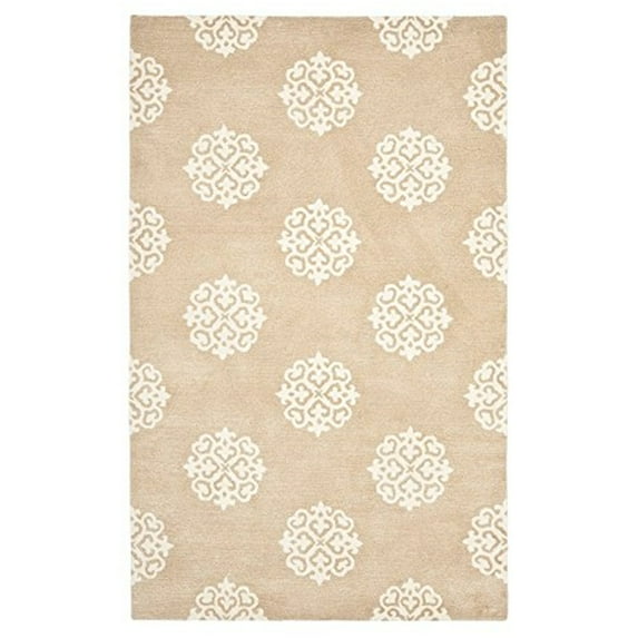SAFAVIEH Soho Maui Geometric Wool Area Rug, Turquoise/Yellow, 12' x 18'