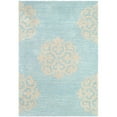 thumbnail image 1 of SAFAVIEH Soho Maui Geometric Wool Area Rug, Turquoise/Yellow, 2' x 3', 1 of 6