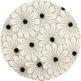 thumbnail image 1 of SAFAVIEH Soho Megan Floral Wool Area Rug, Ivory/Black, 6' x 6' Round, 1 of 10