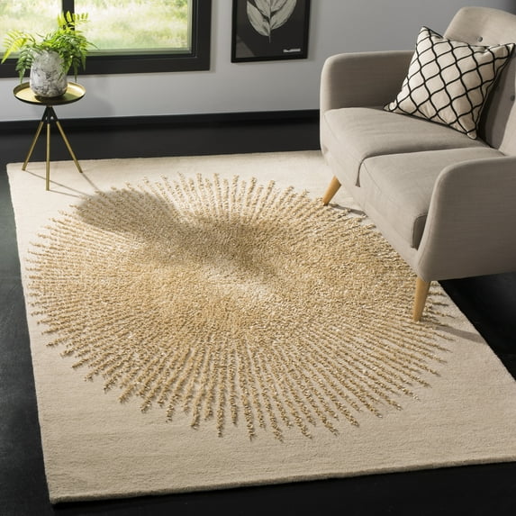 SAFAVIEH Soho Michelle Geometric Area Rug, Beige, 3'6" x 5'6"