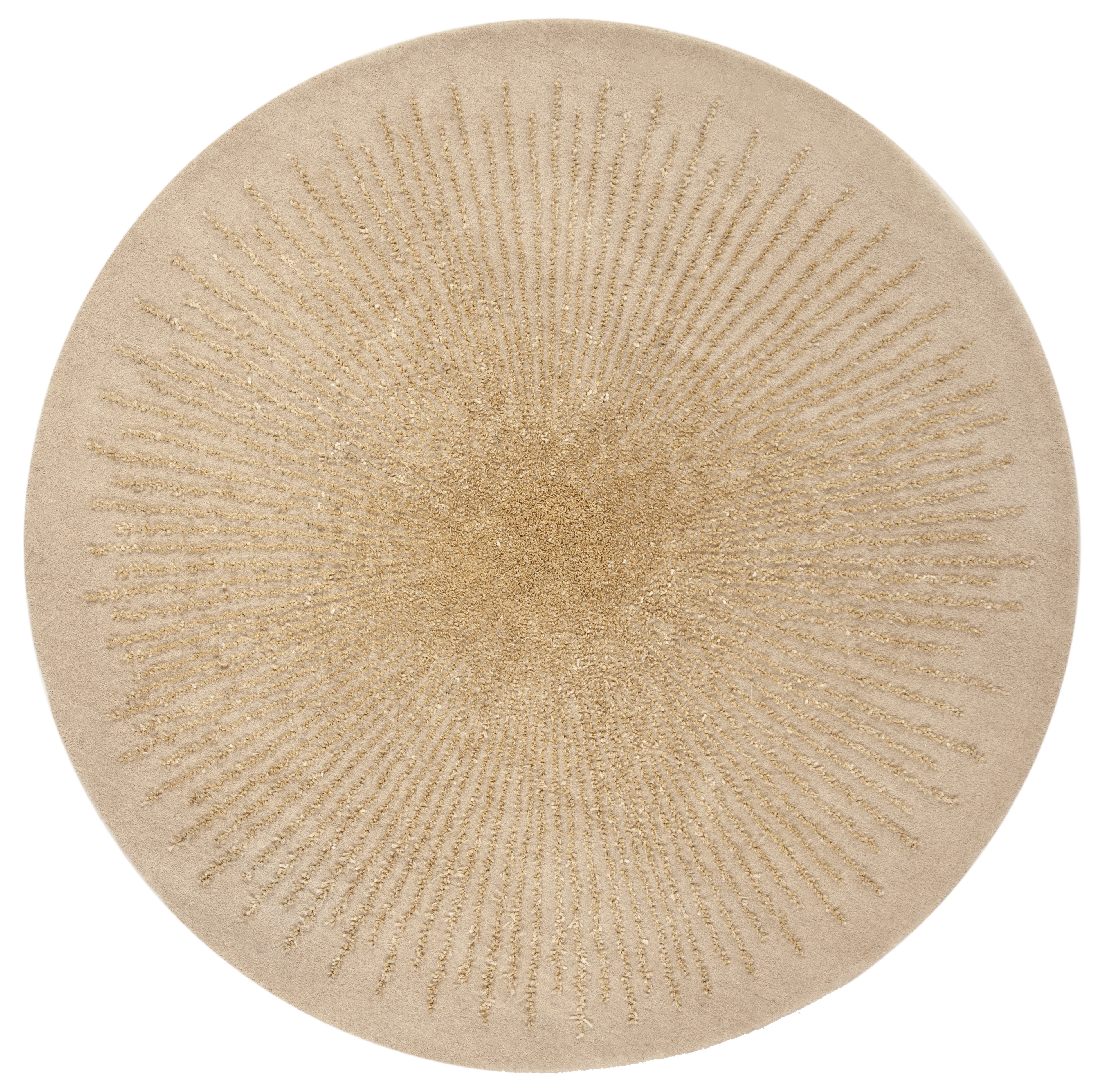 SAFAVIEH Soho Michelle Geometric Area Rug, Beige, 4' x 4' Round