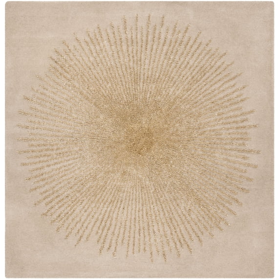SAFAVIEH Soho Michelle Geometric Area Rug, Beige, 4' x 4' Square