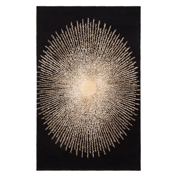 SAFAVIEH Soho Michelle Geometric Area Rug, Black/Beige, 2' x 3'