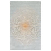 SAFAVIEH Soho Michelle Geometric Area Rug, Blue/Beige, 5' x 8'