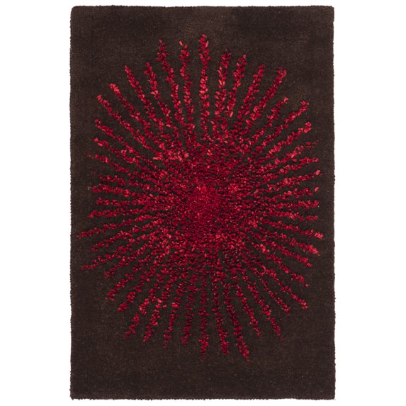 SAFAVIEH Soho Michelle Geometric Area Rug, Brown/Red, 2'6" x 4'
