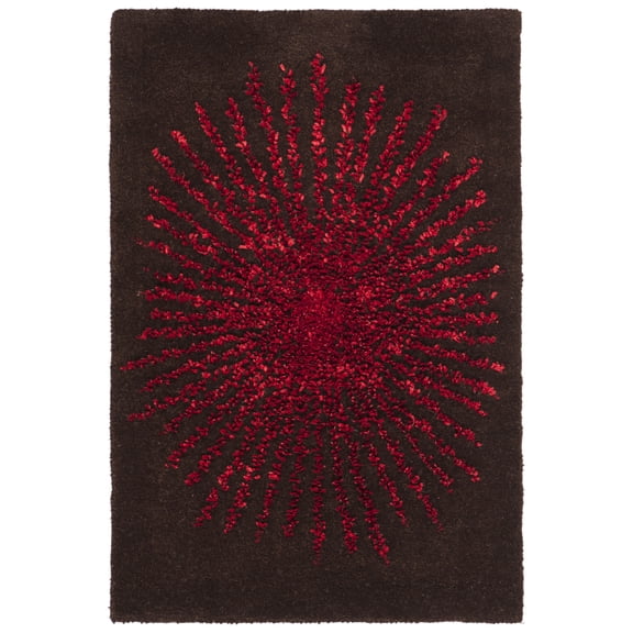 SAFAVIEH Soho Michelle Geometric Area Rug, Brown/Red, 2'6" x 4'