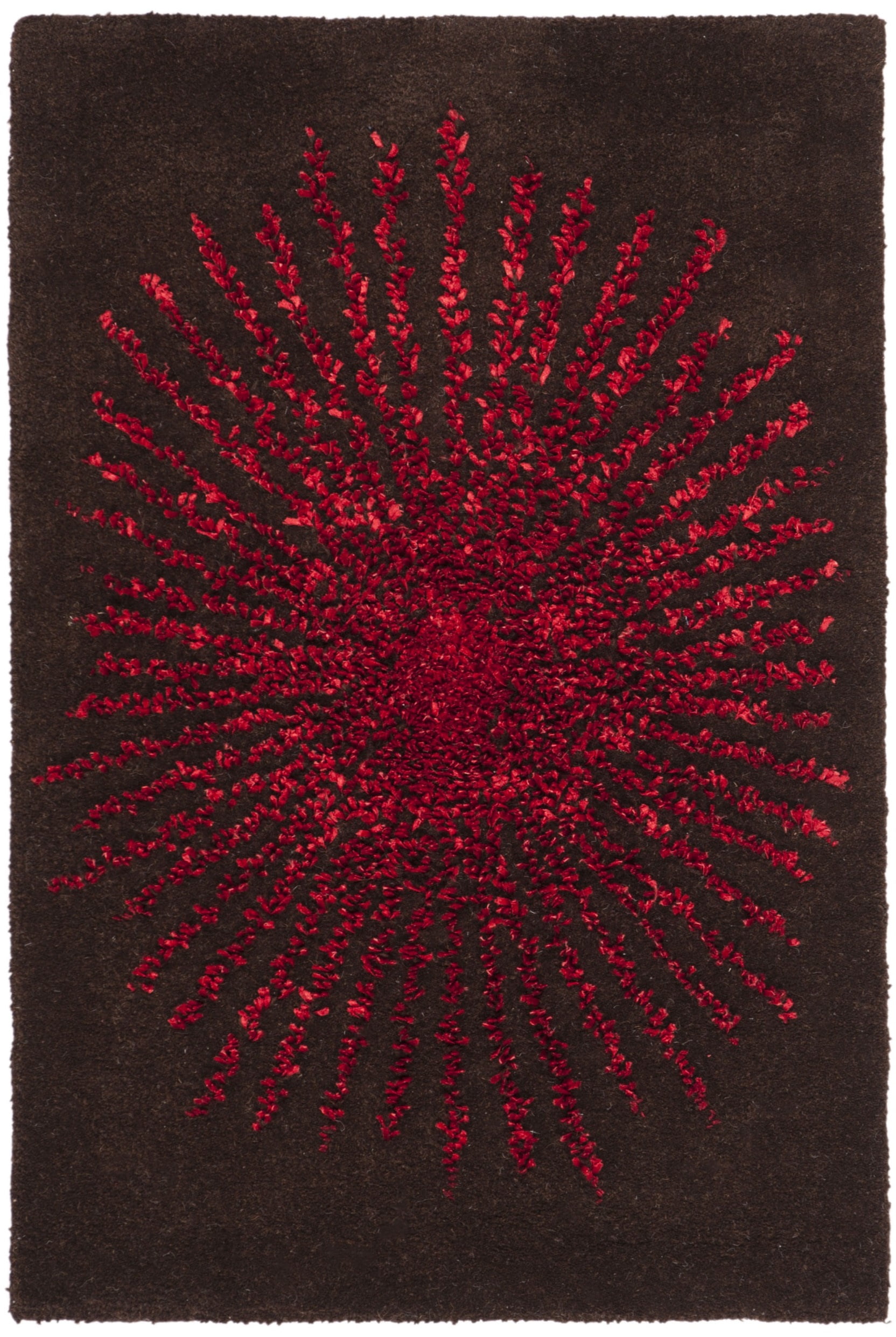 SAFAVIEH Soho Michelle Geometric Area Rug, Brown/Red, 2' x 3'
