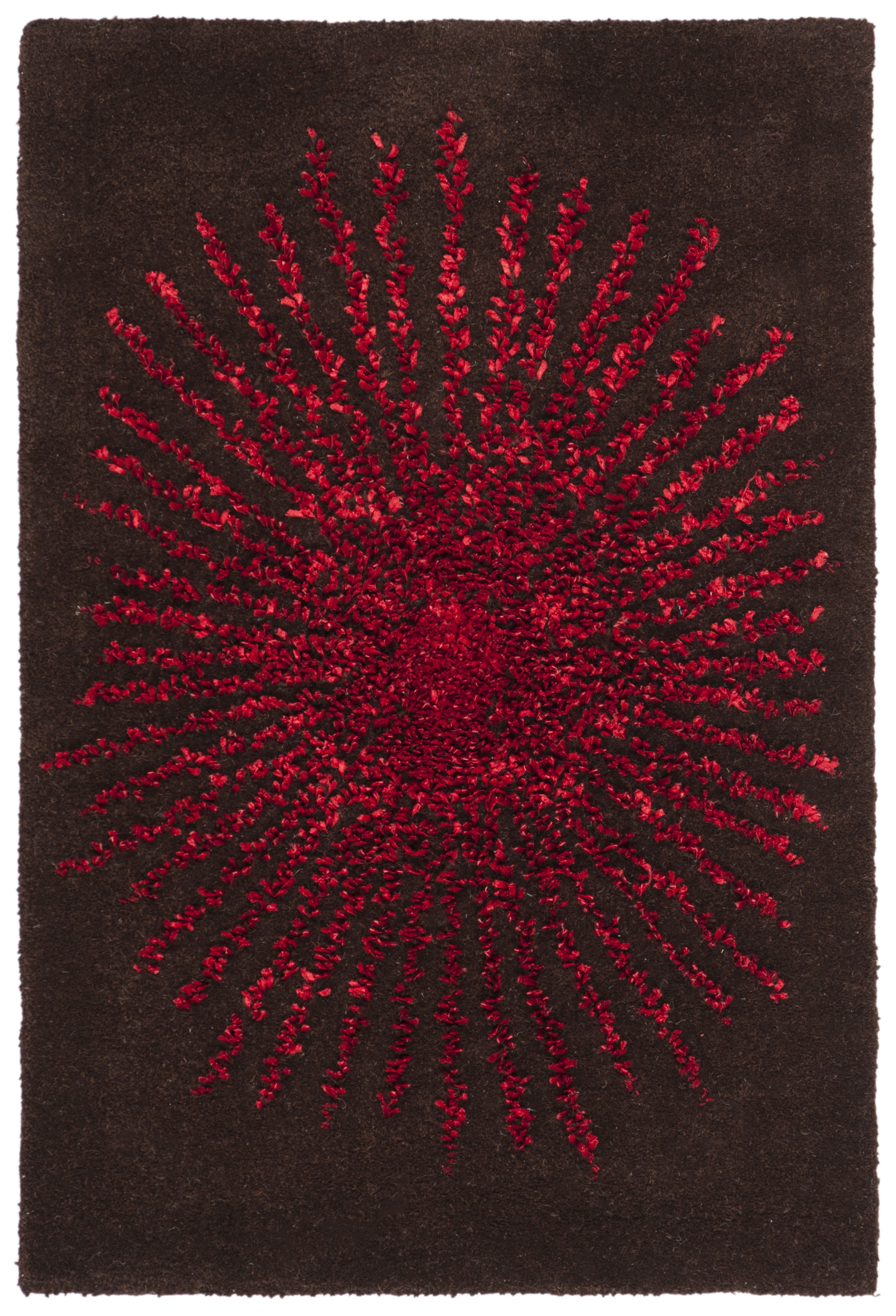 SAFAVIEH Soho Michelle Geometric Area Rug, Brown/Red, 3' x 5'