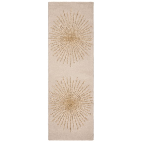 SAFAVIEH Soho Michelle Geometric Runner Rug, Beige, 2'6" x 10'