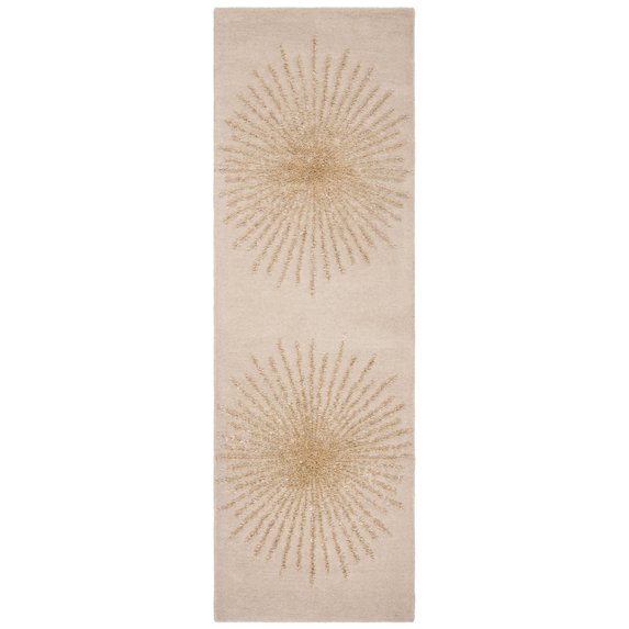 SAFAVIEH Soho Michelle Geometric Runner Rug, Beige, 2'6" x 12'