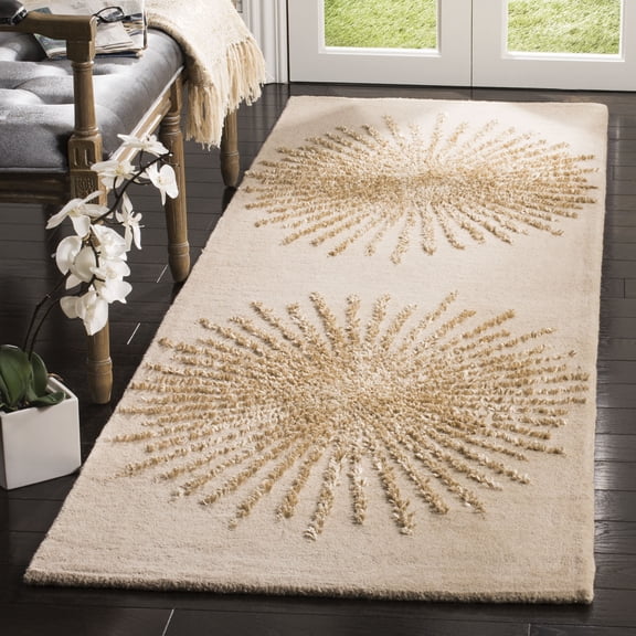 SAFAVIEH Soho Michelle Geometric Runner Rug, Beige, 2'6" x 8'
