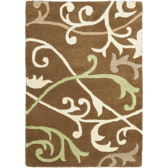 SAFAVIEH Soho Milan Abstract Wool Area Rug, Brown/Multi, 2' x 3'