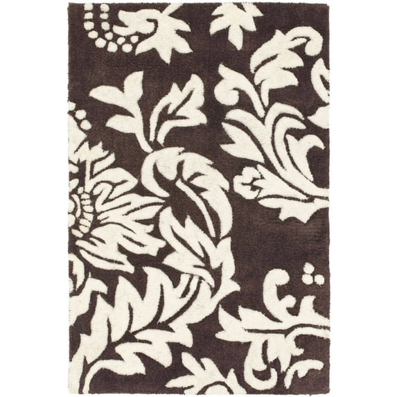 SAFAVIEH Soho Morgan Floral Wool Area Rug, Brown/Ivory, 2' x 3'
