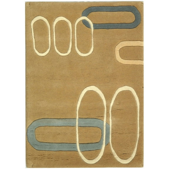 SAFAVIEH Soho Nimes Abstract Wool Area Rug, Beige, 2' x 3'