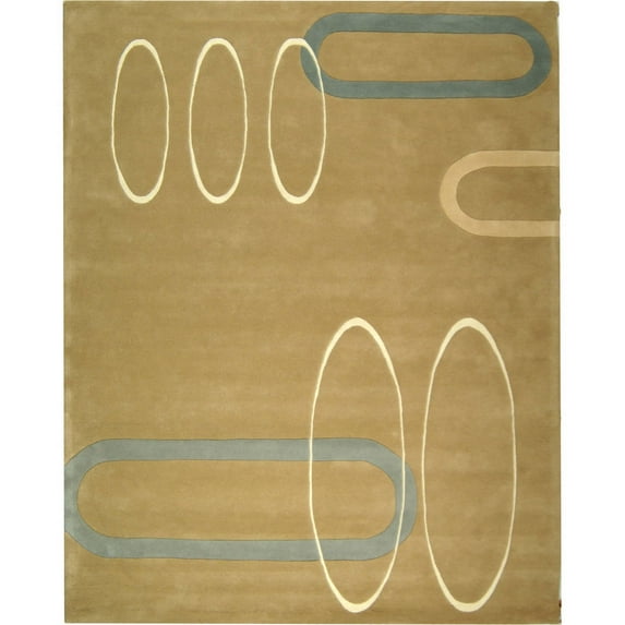 SAFAVIEH Soho Nimes Abstract Wool Area Rug, Beige, 7'6" x 9'6"