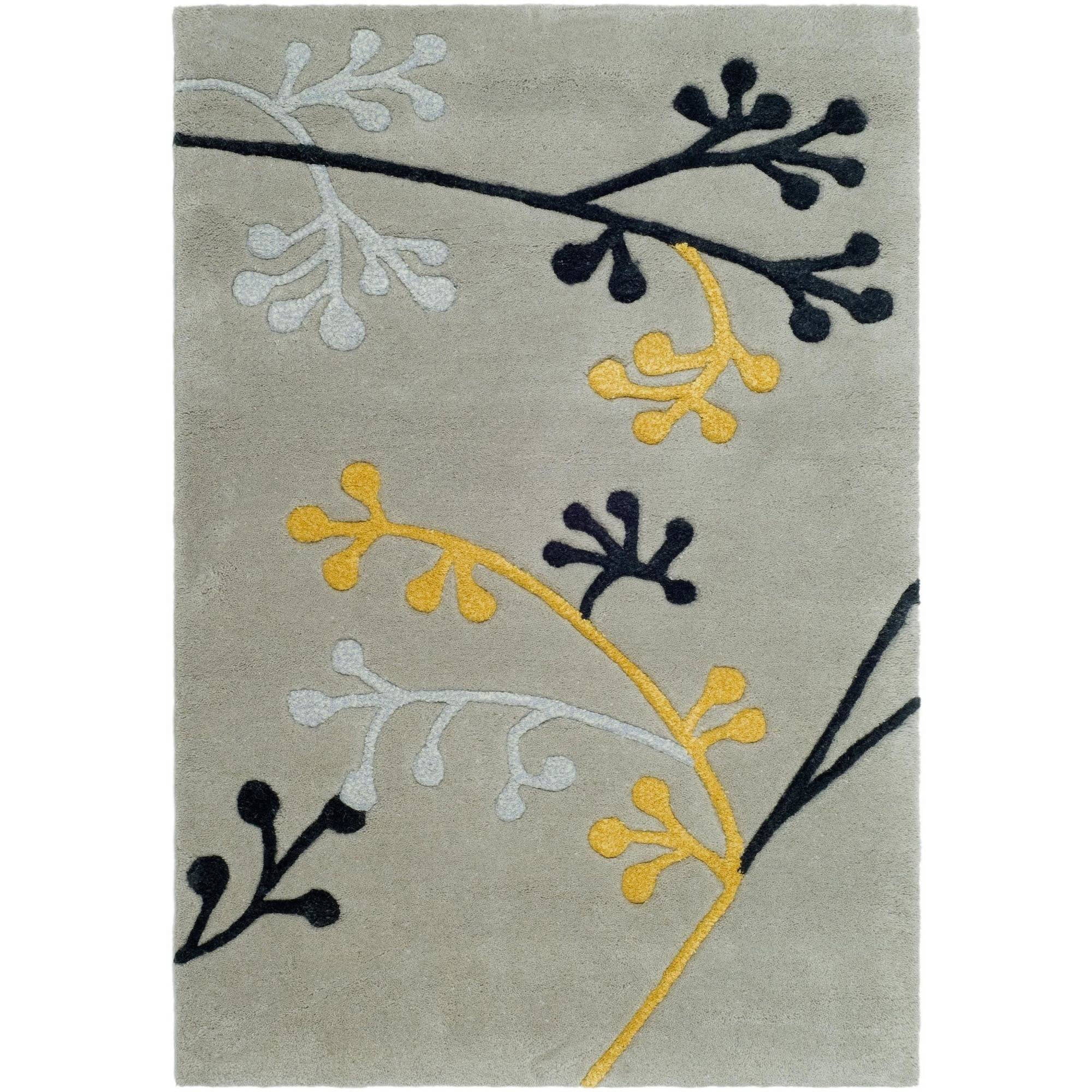 SAFAVIEH Soho Piper Floral Wool Area Rug, Grey, 2' x 3'