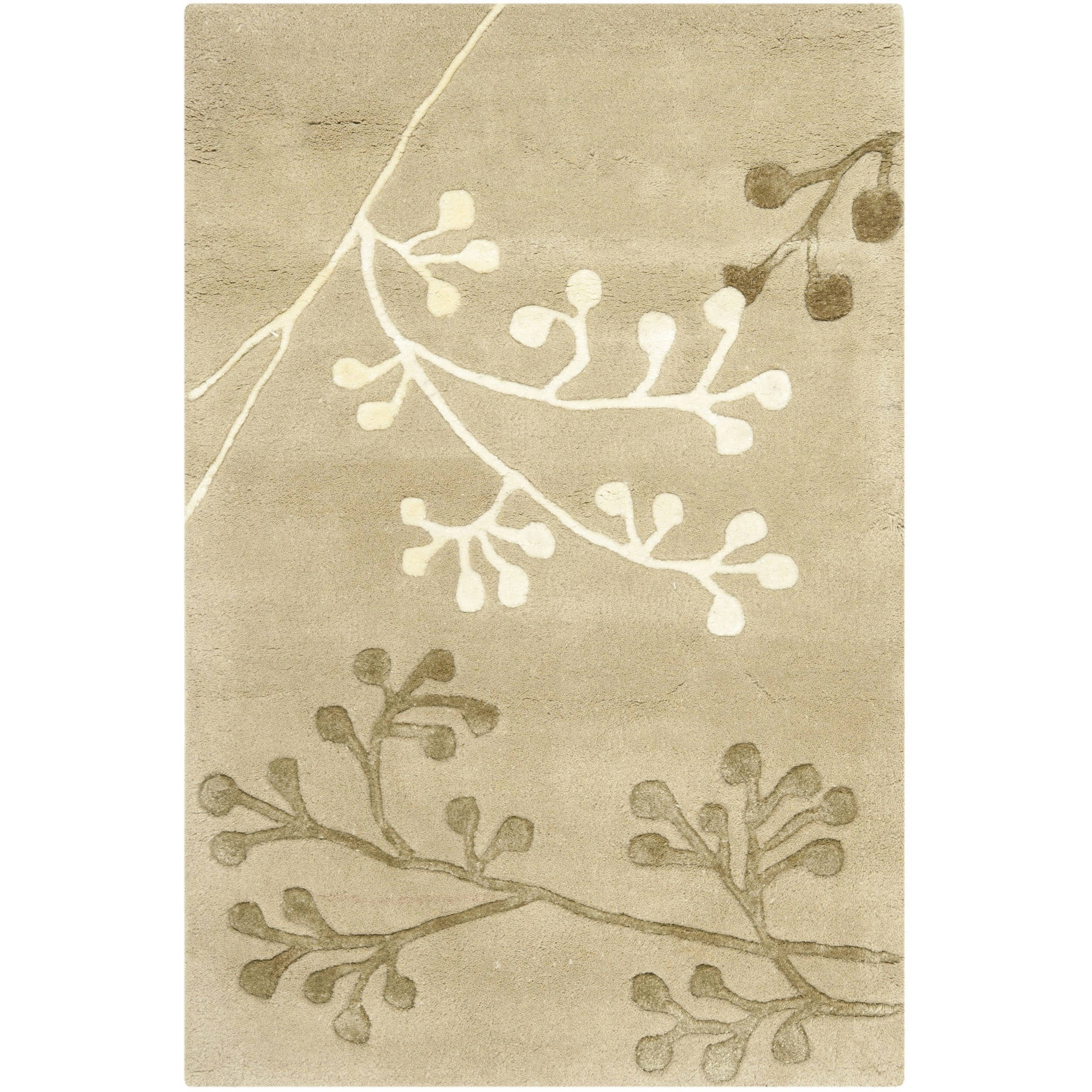 Sage Tufted Handmade Wool and Viscose Area Rug