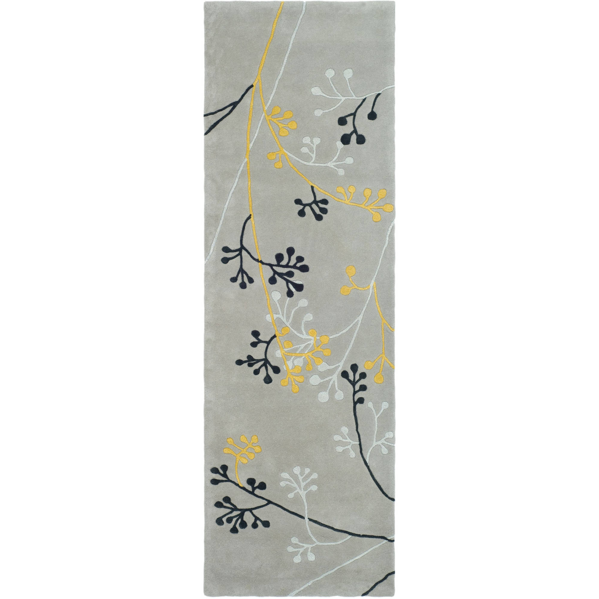 SAFAVIEH Soho Piper Floral Wool Runner Rug, Grey, 2'6" x 8'